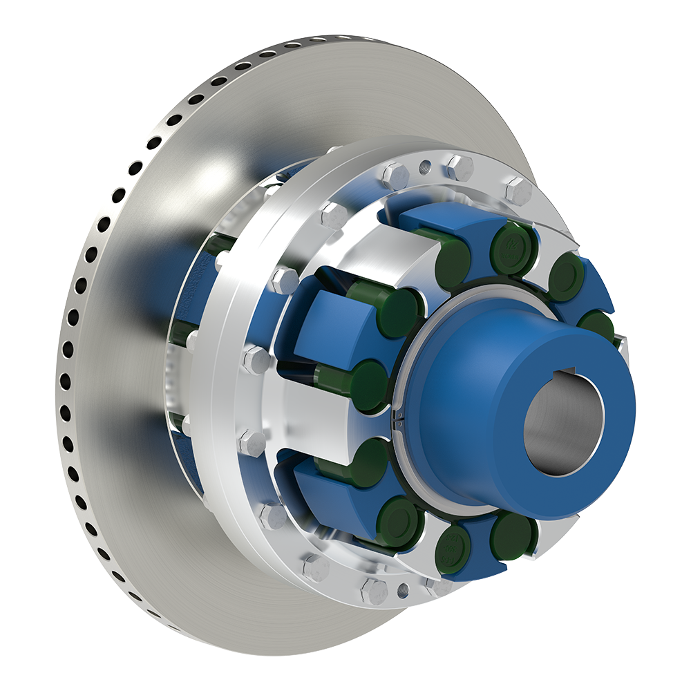 Image Elastomer Jaw Coupling with Brake Disc