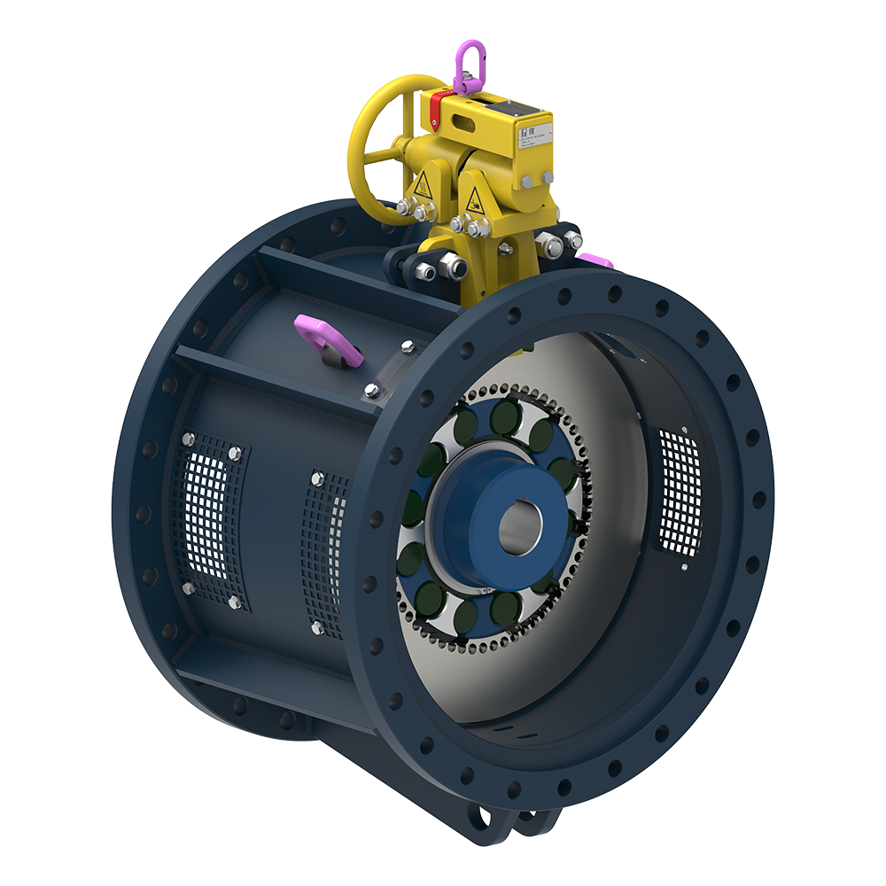 Image Coupling-Brake Systems RINGFEDER® TZS with Manual Clamping Device TZC
