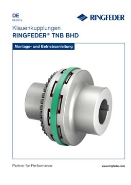 Betriebsanleitung Elastische Klauenkupplungen RINGFEDER® TNB BHD