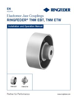 Instruction Manual Elastomer Jaw Couplings RINGFEDER® TNM EBT, TNM ETW