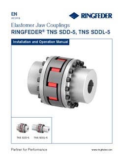 Instruction Manual Elastomer Jaw Couplings RINGFEDER® TNS SDD-5, TNS SDDL-5