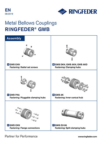 Instruction Metal Bellows Couplings RINGFEDER® GWB