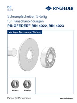 Betriebsanleitung Schrumpfscheiben RINGFEDER® RfN 4022, RfN 4023