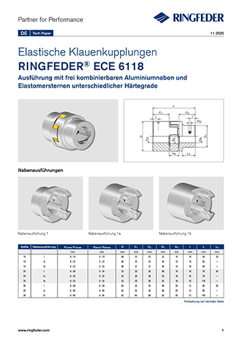 Tech Paper Elastische Klauenkupplungen RINGFEDER® ECE 6118