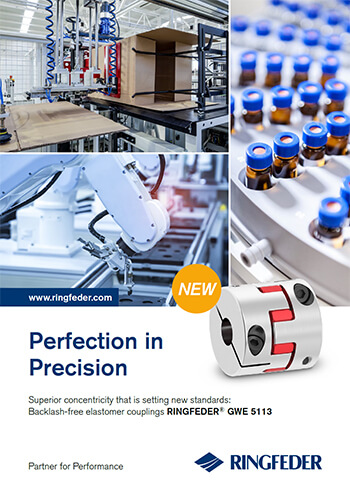 Two Pager Elastomer Jaw Couplings RINGFEDER® GWE 5113