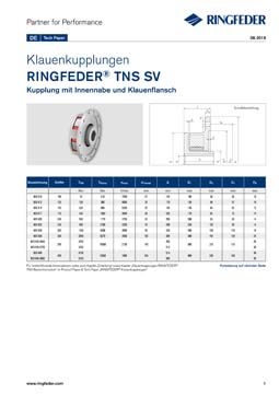 Tech Paper Elastische Klauenkupplungen RINGFEDER® TNS SV