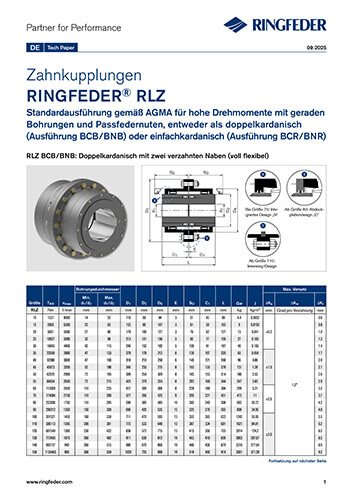 Tech Paper Zahnkupplungen RINGFEDER® RLZ