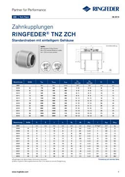 Tech Paper Zahnkupplungen RINGFEDER® TNZ ZCH