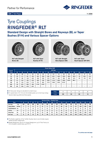 Tech Paper Tyre Couplings RINGFEDER® RLT