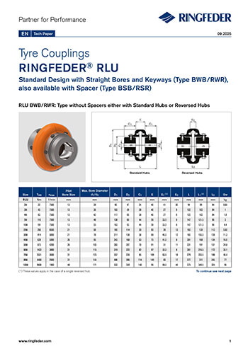 Tech Paper Tyre Couplings RINGFEDER® RLU