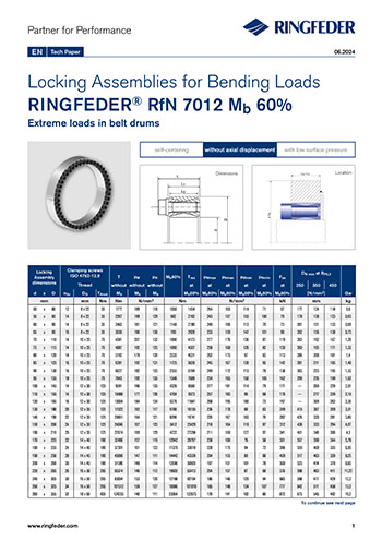 Tech Paper Locking Assemblies for Bending Loads RINGFEDER® RfN 7012 Mb 60%