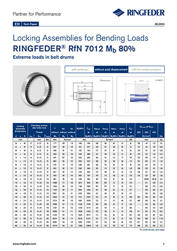 Tech Paper Locking Assemblies for Bending Loads RINGFEDER® RfN 7012 Mb 80%