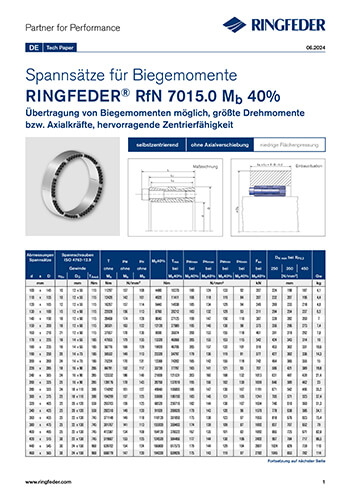 Tech Paper Spannsätze für Biegemomente RINGFEDER® RfN 7015.0 Mb 40%
