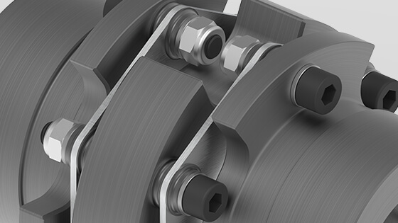 The type TND OCO consists of standard hubs with an open flange as well as a particularly short, radially mountable and dismountable compact-spacer with two disc packs | RINGFEDER&reg;