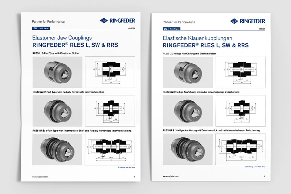 Elastomer Jaw Couplings RLES: Your Benefits at a Glance | RINGFEDER®