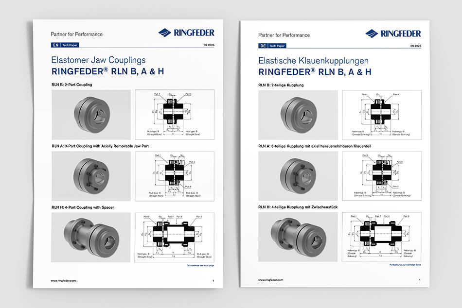 Elastomer Jaw Couplings RLN: Your Benefits at a Glance | RINGFEDER®