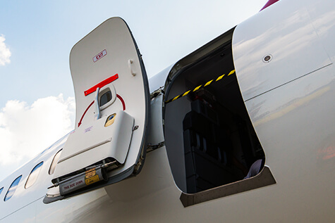 Safety Couplings for the Reliable Opening of Aircraft Doors in Case of Emergency | RINGFEDER®